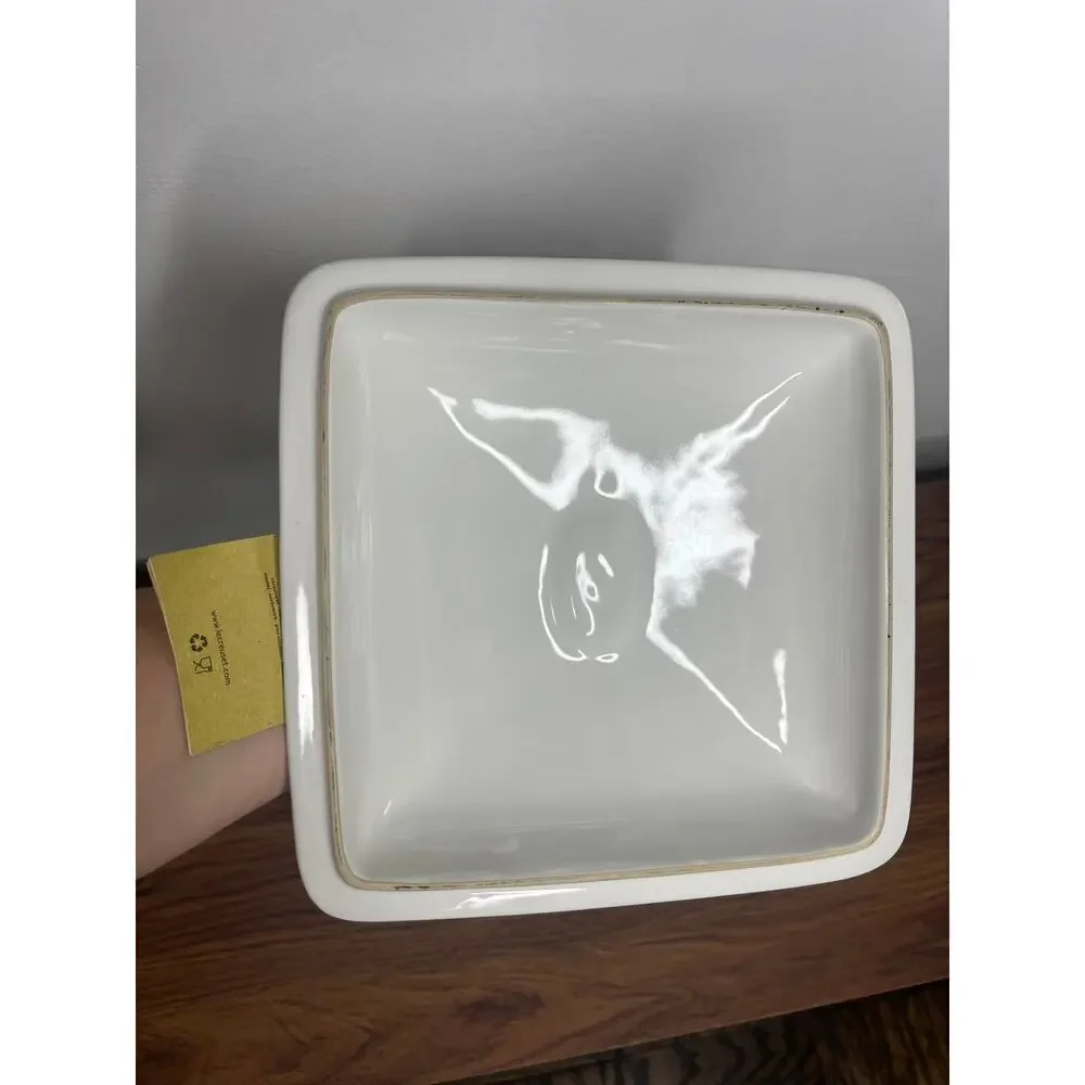 Le Creuset Square Casserole Lid in Cream